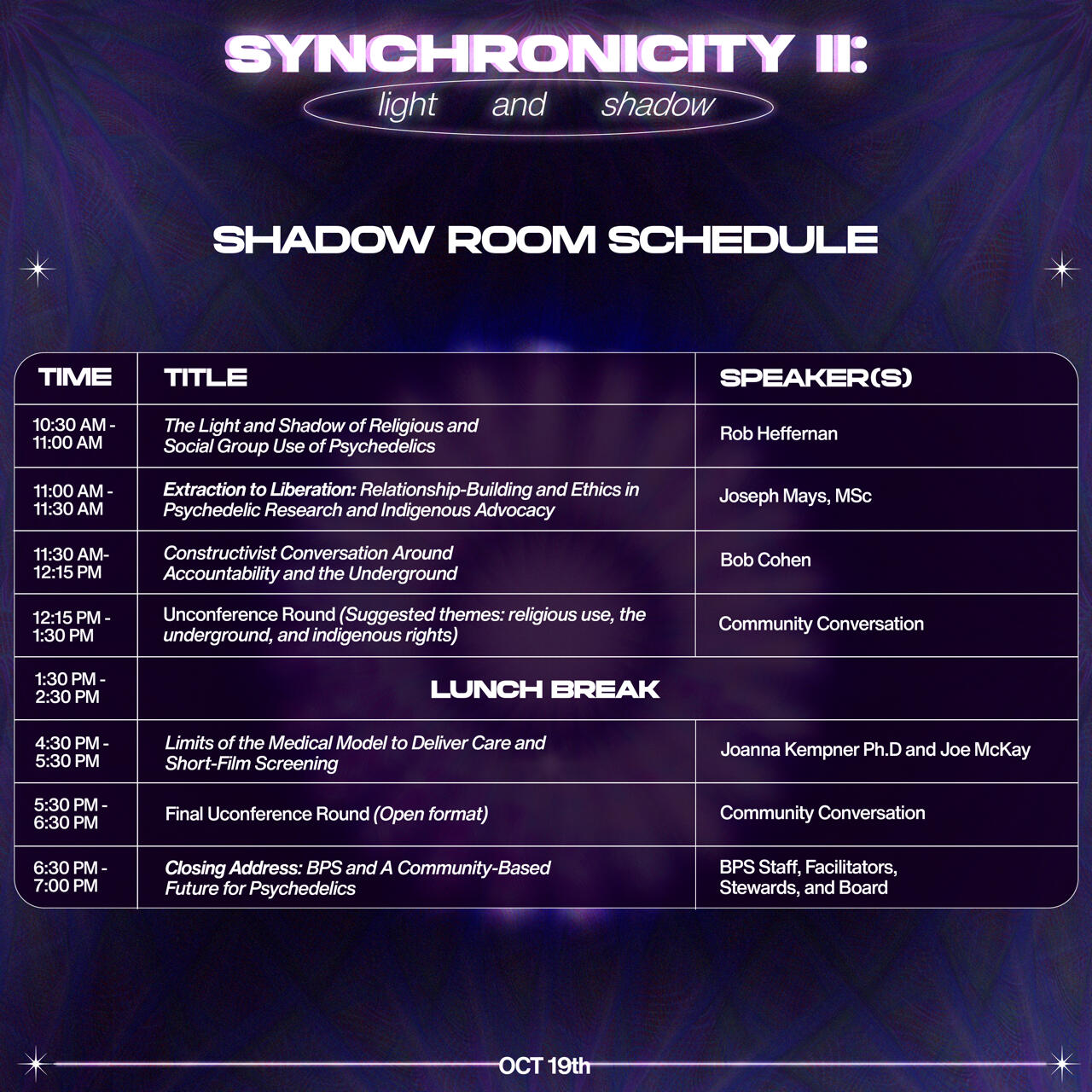 Brooklyn Psychedelic Society Presents Synchronicity: A 2-Day Psychedelic Unconference